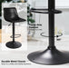 Modern Adjustable Height Faux Leather Barstools, Set of 2