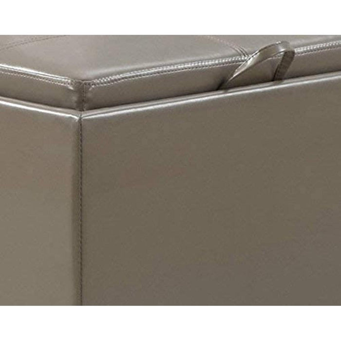 Gray Ottoman with Storage by Designs4Comfort
