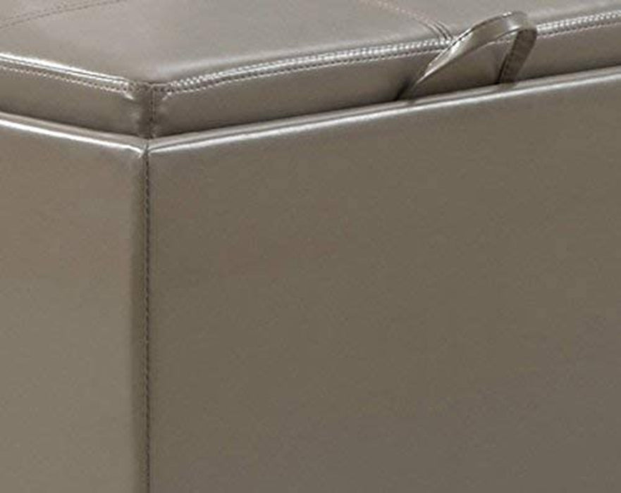 Gray Ottoman with Storage by Designs4Comfort