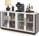 Brixston Modern Wood Glass-Buffet Cabinet