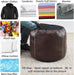Round Leather Ottoman with Storage, Chocolate Brown