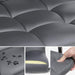 Black PU Leather Swivel Barstools, Set of 4
