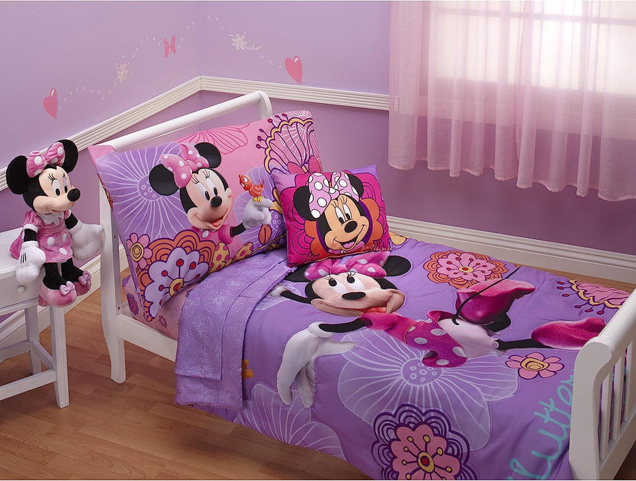 Minnie'S Fluttery Friends Toddler Bedding Set