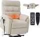 Beige Chenille Electric Power Lift Recliner