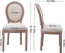 Beige French Vintage Farmhouse Dining Chairs Set of 6