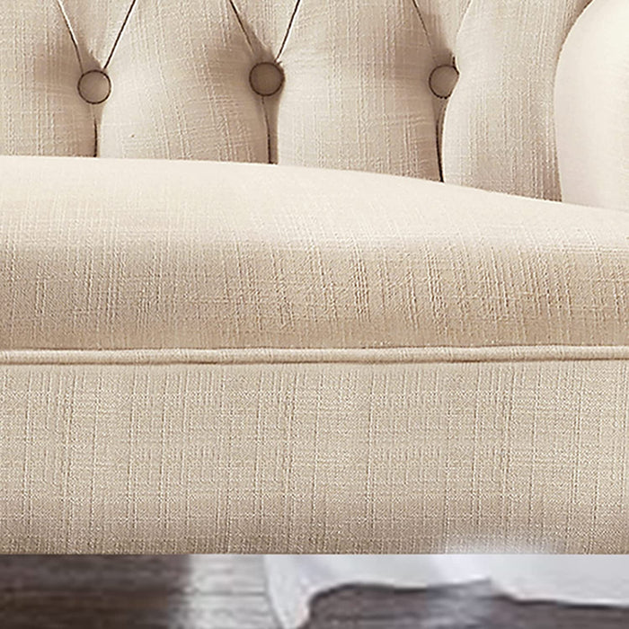 Warm Beige Loveseat Sofa Furniture Settee