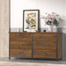 Industrial 6-Drawer Double Dresser