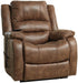 Yandel Brown Faux Leather Electric Power Lift Recliner