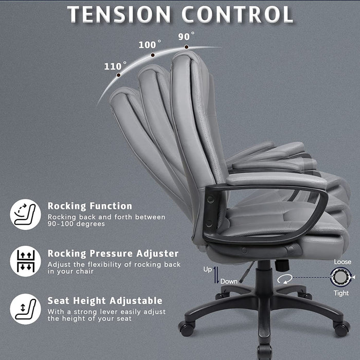 Ergonomic High-Back Office Chair for Long Seating