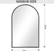 Arched Wall Mounted Mirror, 42"X24", Arch Black Mirror for Bathroom Vanity, Living Room or Bedroom, Entryway, Modern & Contemporary Arch Top Wall Mirror, Black, Iron Frame