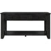 Black Console Table with Drawers and Shelf