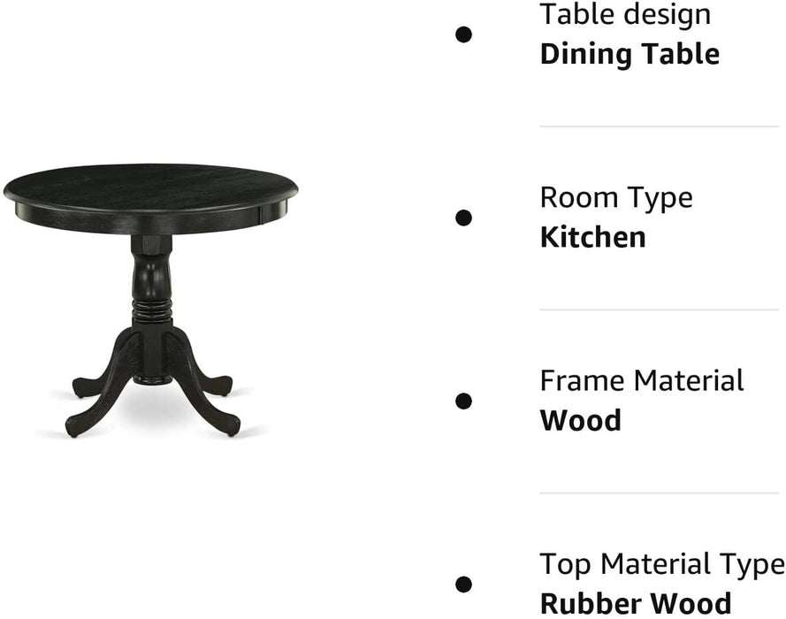 Room ANT-ABK-TP Modern Kitchen Table, Black Finish