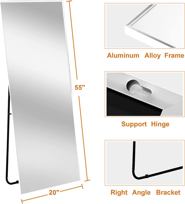 NeuType 55x16 Full Length Mirror with Stand Aluminum Alloy