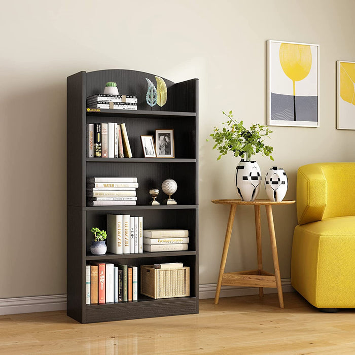 Tall 5-Tier Bookcase with Open Shelves