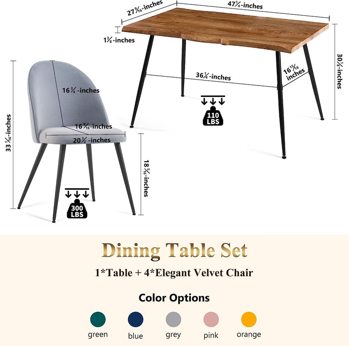 Unique Design 5-Piece Dining Table Set for 4