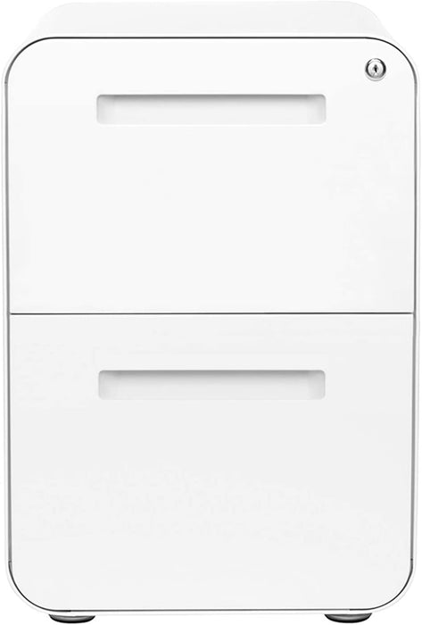 Modern White Mobile File Cabinet for Commercial Use