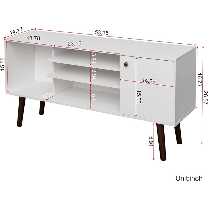 Farmhouse TV Stand with Storage for Large Tvs