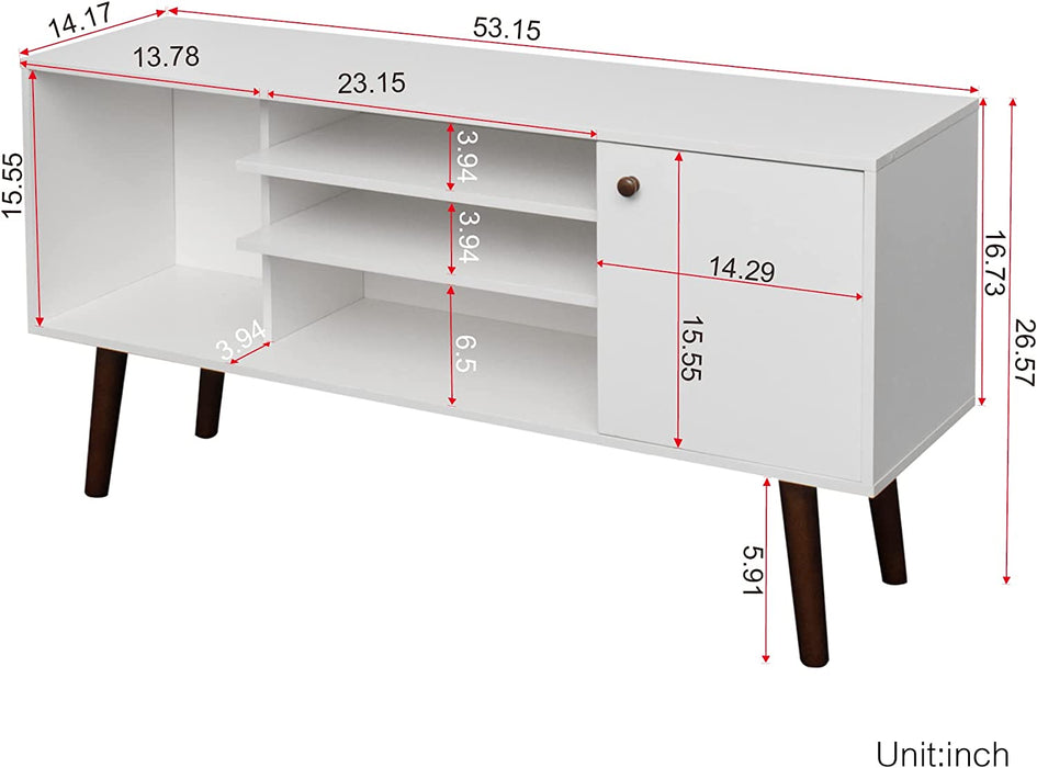 Farmhouse TV Stand with Storage for Large Tvs