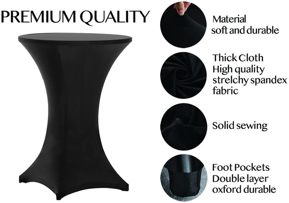 Highboy Spandex Cocktail Table Cover (4 Pack)