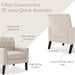 Upholstered Linen Accent Arm Chairs Set