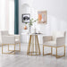 BESTANO Velvet Dining Chairs Set of 4, Cream