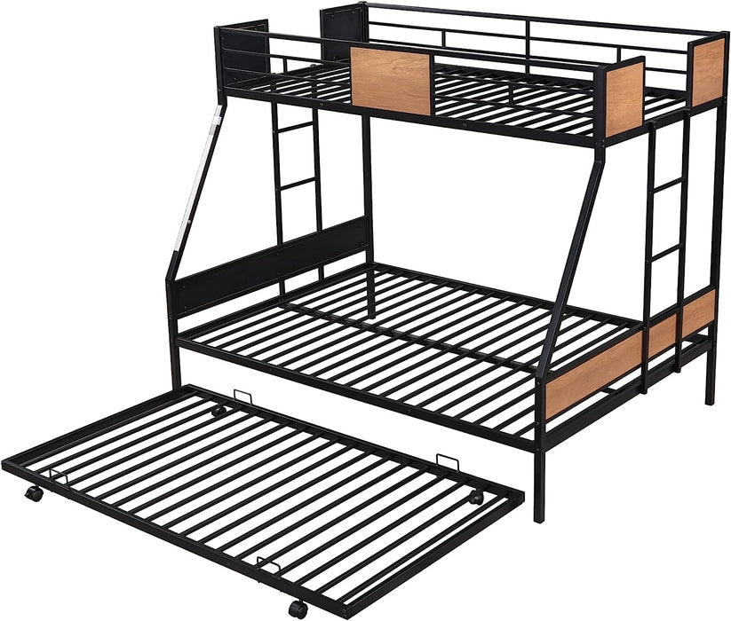 Solid Wood Twin/Full Bunk Beds, Ladder, Espresso