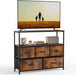 Dresser TV Stand, Dresser for Bedroom with 5 Drawer Media Console Table