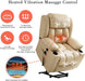 Beige Power Lift Recliner with Heat & Massage