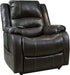 Yandel Black Faux Leather Electric Power Lift Recliner