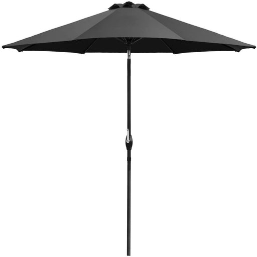 9 FT Market Patio Umbrella Outdoor Straight Umbrella with Tilt Adjustable,Black