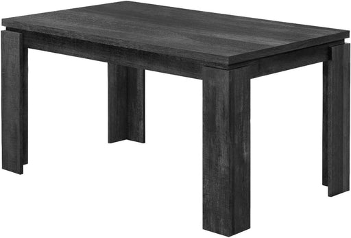 36″X60″ Black Reclaimed Wood-Look Dining Table