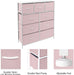 Solid Pink 9-Drawer Dresser with Fabric Bins