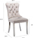 Luxury Tufted Dining Chairs with Metal Legs, Set of 6