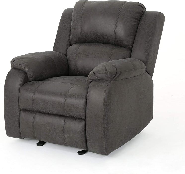 Michelle Gliding Recliner in Slate and Black