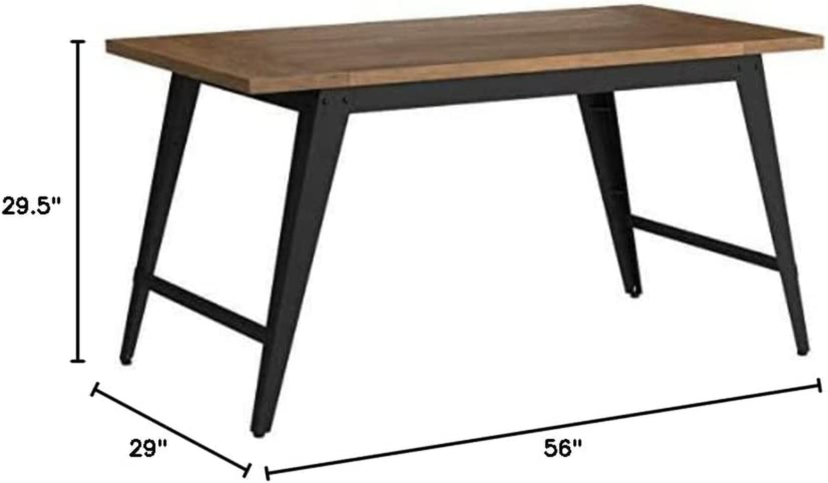 Donna Wood and Metal Dining Table