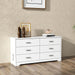 White Wooden 6-Drawer Bedroom Dresser