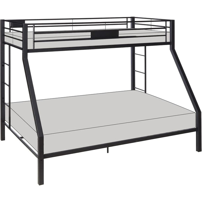 Twin Xl/Queen Bunk Bed, Sandy Black