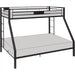 Twin Xl/Queen Bunk Bed, Sandy Black