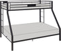 Twin Xl/Queen Bunk Bed, Sandy Black