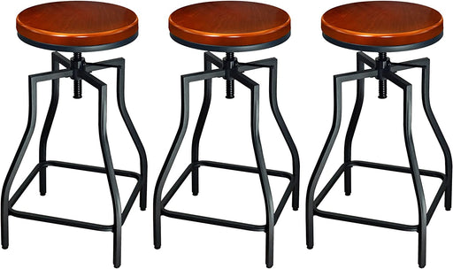 Adjustable Swivel Barstools, Set of 3