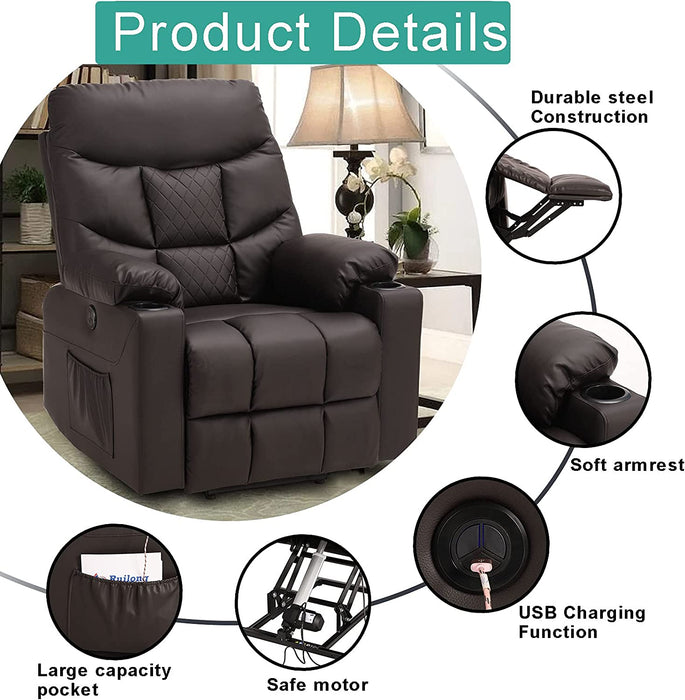 Power Lift Recliner Chair with Massage and Heat