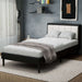 Twin Size Bed Frame, Upholstered Headboard, New Technical Fabric