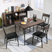 5 Piece Kitchen Table Set for Dining Room, Industrial Style