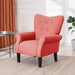 Modern Wingback Accent Chair with Wood Legs