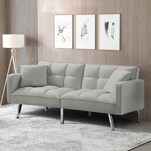 Adjustable Loveseat Sofa Bed with Metal Legs