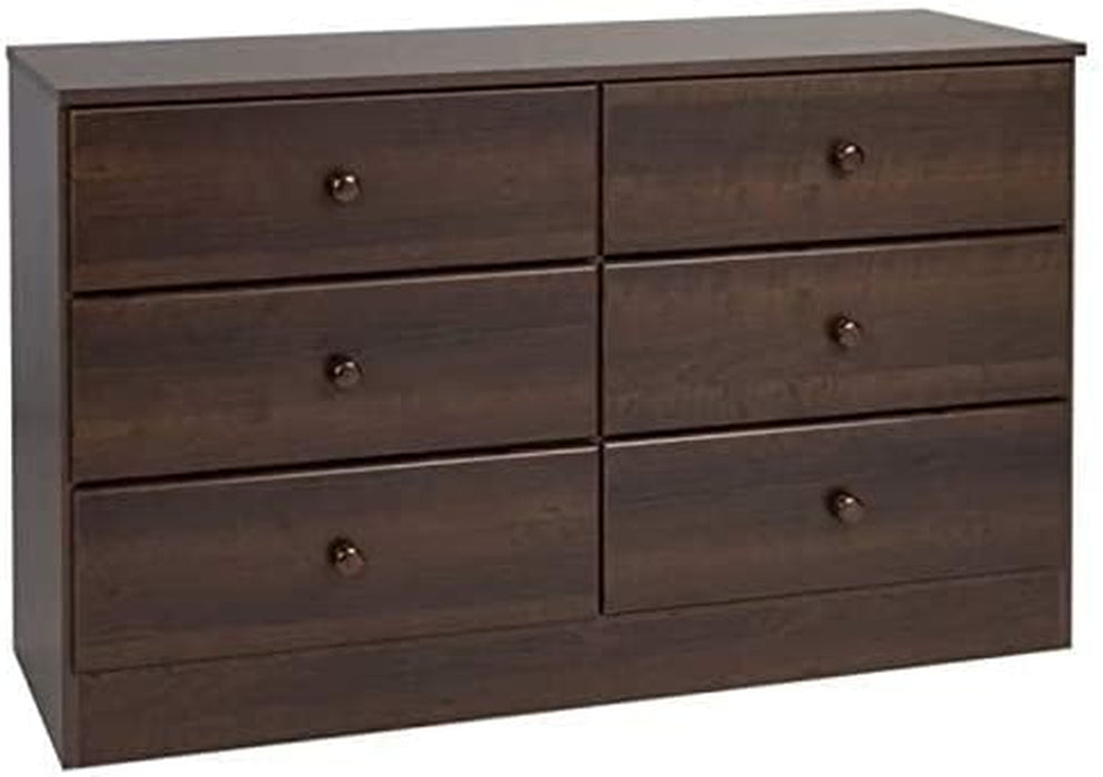 Astrid 6-Drawer Double Dresser, Espresso