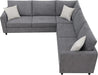 L-Shaped Big Sectional Sofa Couch, Grey