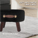Compact Velvet Ottoman with Handle and Legs