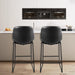 Faux Leather Counter Height Stools Island Chairs Set of 2
