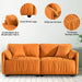 Modern Sofa Loveseat, Deep Seat, Mid-Century (Orange)